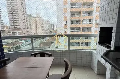 Apartamento semimobiliado com 1 dormitório guilhermina - praia grande