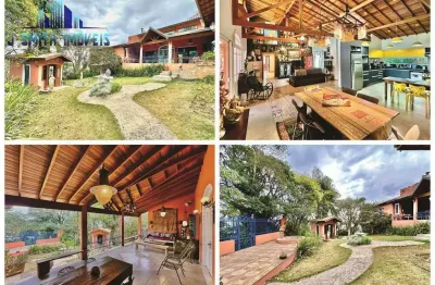 Casa térrea, rústica e única! terreno 1.754m².  3 dorms. + suíte hóspedes!