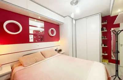 Excelente apartamento de 48,51m² com 2 dormitórios todo mobiliado, 1 banheiro com armário e vaga