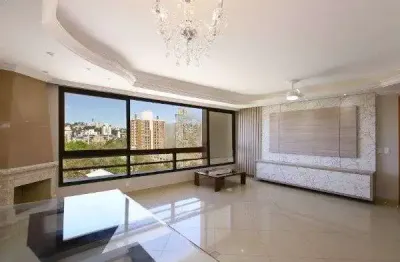 Lindo apartamento no menino deus com 116 m privativos andar alto, 3 dormitórios com suíte e 2 vagas individuais escrituradas e cobertas