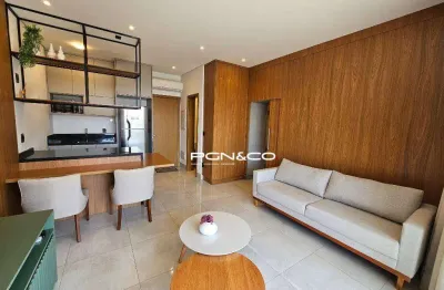 Apartamento com 1 dormitório para alugar, 56 m² por r$ 5.698,79/mês - jardim botânico - ribeirão preto/sp