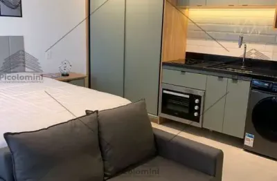 Studio tatuapé, novo,todo mobiliado,ar condicionado,armários,forno,cooktop,geladeira,microondas,tv 50 polegadas,mesa,sofá,tapete,maquina leva e seca
