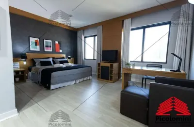 Flat à venda no tatuapé, 1 quarto, 1 suíte, 1 sala, 1 banheiro, 1 vaga com manobrista, 30m² de área. piscina, academia, sauna, arrumação diaria e mais