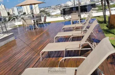 Apartamento tipo flat para locação no luzes da mooca, 47 m², suíte, semi mobiliado, garagem, piscina, academia, lavanderia, minimercado