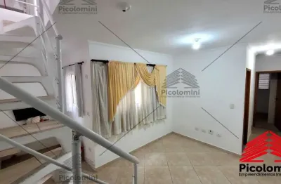 Apartamento duplex em santo andré de 78m² com 2 quartos (suíte com varanda), sala, cozinha americana gourmet com churrasqueira, 2 banheiros e 2 vagas.