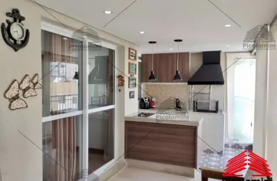 Apartamento à venda,92 m²,tatuapé,02 quartos,02 suítes,sala ampliada integrada á cozinha e varanda gourmet com churrasqueira carvão,mobiliado.