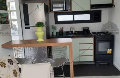Studio para venda e locação 30m² em santo andré, mobiliado e decorado, com sacada, banheiro com box e 01 vaga garagem