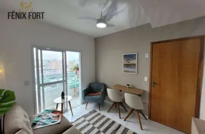 Flat com 1 dormitório para alugar, 41 m² por r$ 3.300,00/mês - boqueirão - praia grande/sp