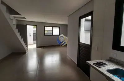 Sobrado geminado 93m2 área construída em vila junqueira, santo andré/sp- novo.