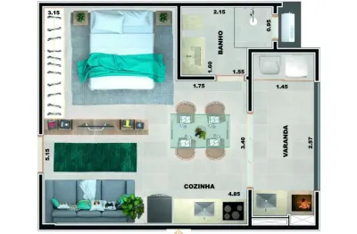 Apartamento com 1 quarto à venda na Praia Grande, Ubatuba 