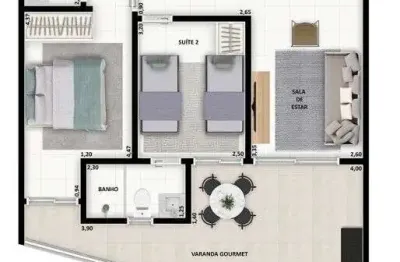 Unidade térrea - apto 2dorm/2suítes - 78,19m²- praia grande- ubatuba-sp