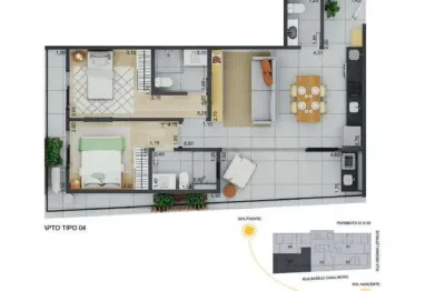Apto -  2dorm/2suítes -  81,57m² - tenório - ubatuba-sp