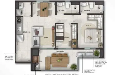 Unidade 1º andar - apto 2dorm/1suíte - 67,94m² - massaguaçu - caraguatatuba-sp