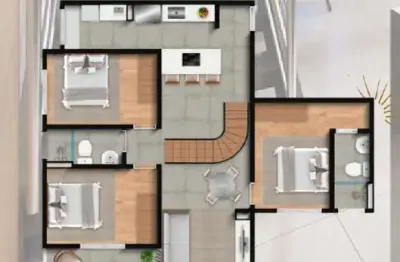 Cobertura duplex -  4 dorm /1suíte - 157,63m² - massaguaçu - caraguatatuba-sp