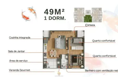 Unidade - 49,88m² - 1 dorm, praia do perequê-açu, ubatuba-sp