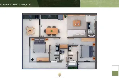 Unidade - 84,47m² - 2 dorm/2suítes, barra da lagoa, ubatuba-sp
