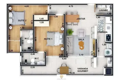 Apto 2dorm/2suítes - 73,73m²- barra da lagoa - ubatuba-sp