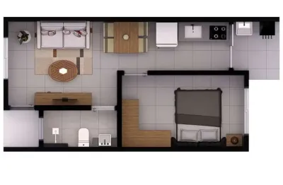 Unidade 35,95m² - 1 dormitório - sertão da quina, maranduba, ubatuba-sp