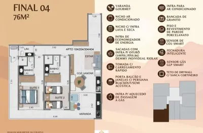 Apto 2 dorm/2suítes- 76,00m² - tenório - ubatuba-sp