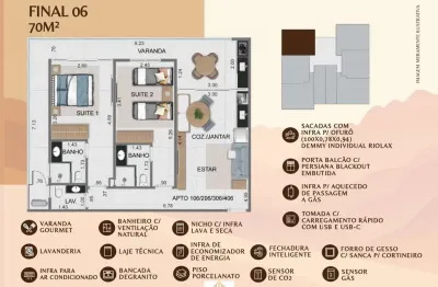 Apto 2 dorm/2suítes- 70,00m² - tenório - ubatuba-sp