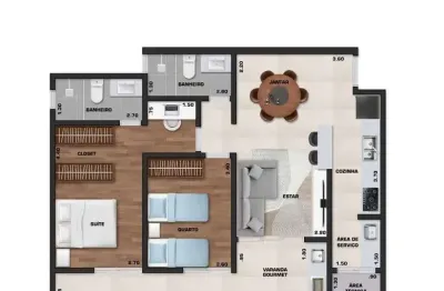 Apartamento com 2 quartos à venda no Centro, Ubatuba 