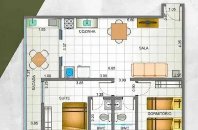 Apartamento com 2 quartos à venda em Perequê Açu, Ubatuba 