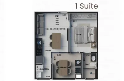 Apartamento com 1 quarto à venda na Praia Grande, Ubatuba 