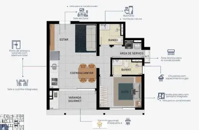 Apartamento com 1 quarto à venda na Avenida Arthur Costa Filho, 155, Centro, Caraguatatuba