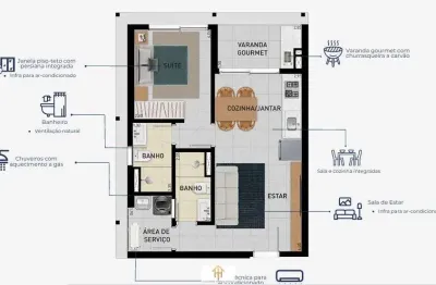 Apartamento com 1 quarto à venda na Avenida Arthur Costa Filho, 155, Centro, Caraguatatuba