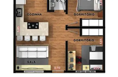 Apartamento com 2 quartos à venda em Maranduba, Ubatuba 