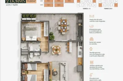 Apartamento com 2 quartos à venda no Jardim Carolina, Ubatuba 