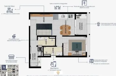 Apartamento com 1 quarto à venda na Avenida Arthur Costa Filho, 155, Centro, Caraguatatuba