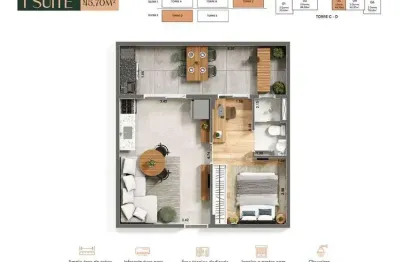 Apartamento com 1 quarto à venda no Jardim Carolina, Ubatuba 