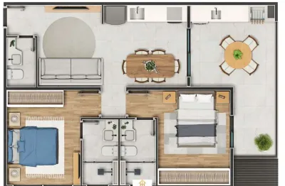 2dorm/2suítes, 66,00m² - porto novo, caraguatatuba-sp