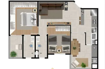 2dorm 1suíte - 62,04m² - jardim oswaldo cruz - são josé dos campos