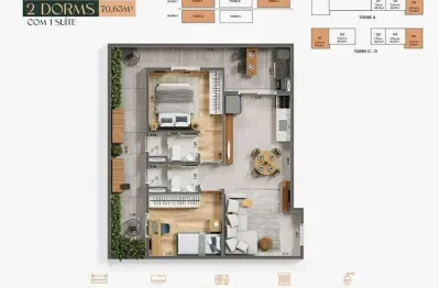 Apartamento com 2 quartos à venda no Jardim Carolina, Ubatuba 