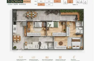Apartamento com 3 quartos à venda no Jardim Carolina, Ubatuba 