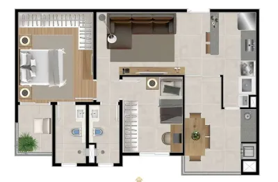 2dorm 1suíte - 61,96m² - jardim oswaldo cruz - são josé dos campos