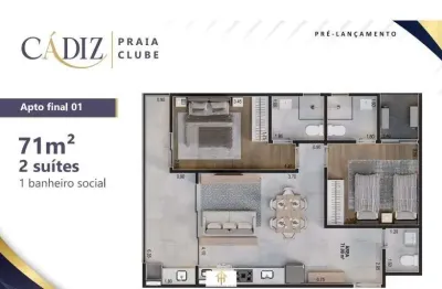 Apartamento com 2 quartos à venda na Avenida Geraldo Nogueira da Silva, Porto Novo, Caraguatatuba