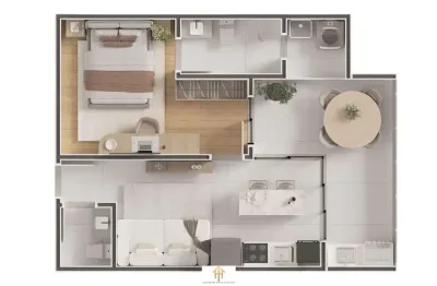 Apartamento com 1 quarto à venda na Avenida Prefeito Geraldo Nogueira da Silva, Jardim Arua, Caraguatatuba