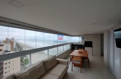 Locação definitiva|mobiliado|vista mar|3 dormitórios|118m²