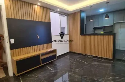 Apartamento 2/4 com moveis planejados, e espaço gourmet no bairro brasil.