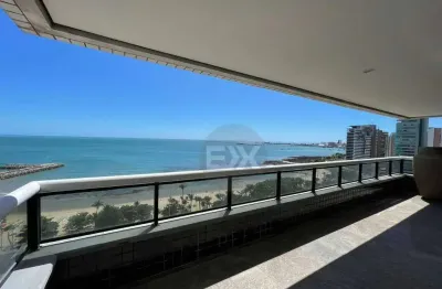 Lindo apartamento beira mar com 3 dormitórios para alugar, 277 m² por r$ 18.000/mês - meireles - fortaleza/ce