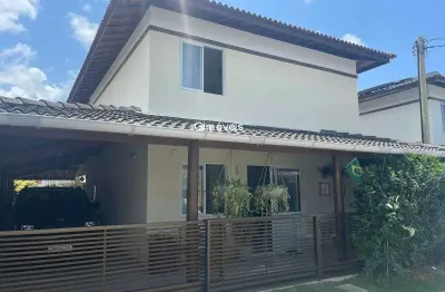 Casa em condomínio fechado com 3 quartos à venda na rua do bosque, abrantes, camaçari, 240 m2 por r$ 895.000
