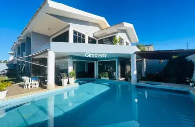Casa em condomínio fechado com 5 quartos à venda na rua ana c b dias, buraquinho, lauro de freitas, 446 m2 por r$ 2.300.000