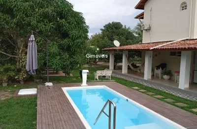 Casa em condomínio fechado com 4 quartos à venda na rua direto de jauá, 1, jauá, camaçari, 350 m2 por r$ 1.150.000