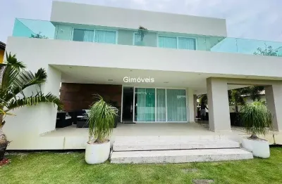 Casa em condomínio fechado com 5 quartos à venda na rodovia ba-099 - estrada do côco km 08, praia de busca vida, camaçari, 600 m2 por r$ 2.500.000