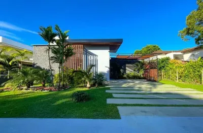 Casa em condomínio fechado com 4 quartos para alugar na rodovia ba-099 - estrada do côco km 08, praia de busca vida, camaçari, 270 m2 por r$ 25.000