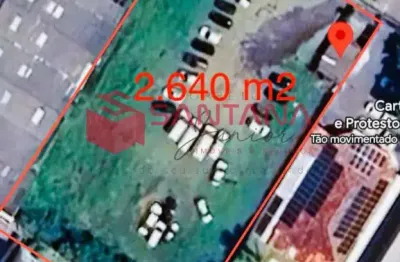 Terreno 2.640 m² – frente de rua – comercial ou residencial - *168083