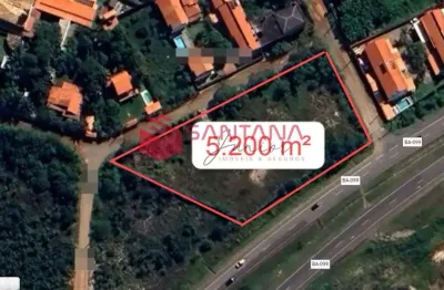 Terreno de frente para ba-099, para venda em arembepe - te598